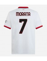 AC Milan Alvaro Morata #7 Venkovní Dres 2024-25 Krátký Rukáv